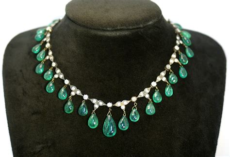 antique emerland necklaces